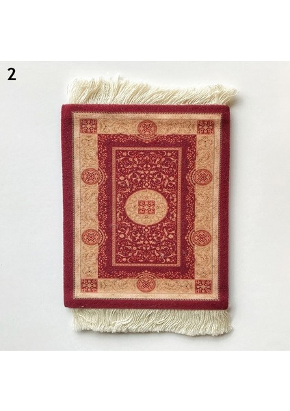 Stil 2 9X11 cm El Yapımı Bohem Püskül Masa Mat Ins Farsça Retro Kaymaz Yemek Masası Mat Mutfak Aksesuarları Dekorasyon Ev Ped Coaster (Yurt Dışından)