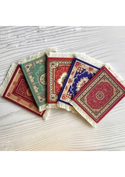 Stil 2 9X11 cm El Yapımı Bohem Püskül Masa Mat Ins Farsça Retro Kaymaz Yemek Masası Mat Mutfak Aksesuarları Dekorasyon Ev Ped Coaster (Yurt Dışından)