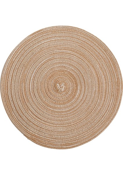 Haki 6 Adet 30 cm 6 Adet/takım Keten Placemats Akşam Yemeği Masa Pedi Masa Coaster Mat Kahvaltı Boho Placemat Yuvarlak Masa Placemat Saman Isı Placemat (Yurt Dışından)