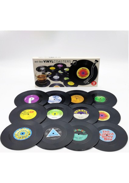 6 Adet Hiçbir Tutucu 1 Takım Bardak Içecekler Için Retro Kayıt Komik Emici Yenilik Vinil Disk Bardak Etkili Koruma Masaüstü Hasarı Önlemek Için (Yurt Dışından)
