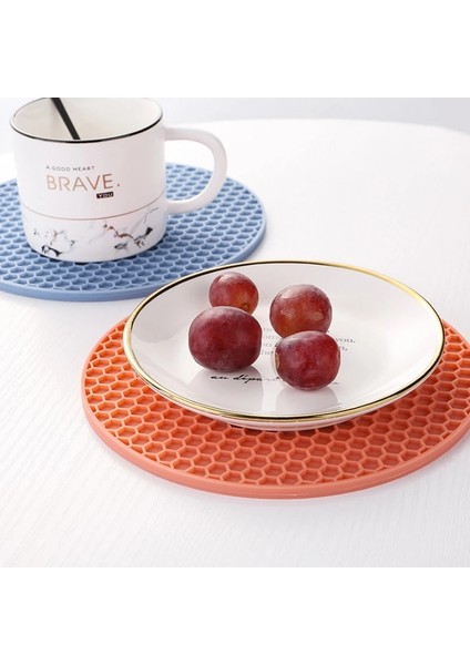 Tip 7 17.5X17.5 cm 1 Adet Silikon Mat Coaster Gıda Sınıfı Malzeme Placemat Kaymaz Masa Mat Mutfak Aksesuarları Araçlar Yuvarlak Bardak Mat (Yurt Dışından) indirimleri