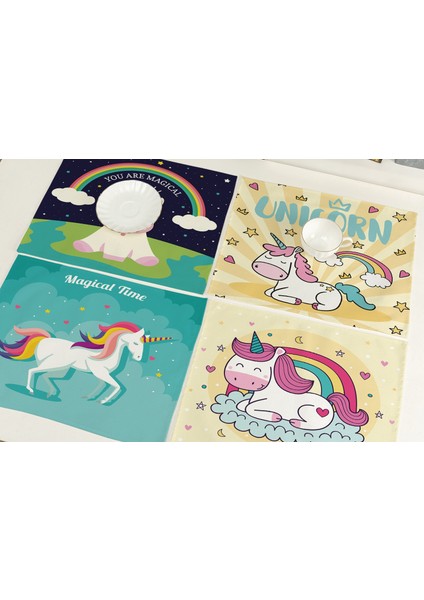 Stil 7 42X32CM 42X32CM Karikatür Pembe Masa Mat Unicorn Bireysel Placemats Bardak Altlığı Seti Masa Üzerinde Pad Fincan Pedi Yemek Masası Için Yer Paspasları (Yurt Dışından)