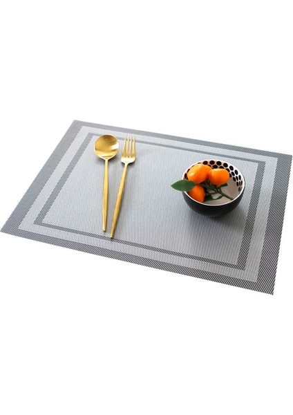 Placemat 14 Dikdörtgen 4 Pcs Yemek Masası Için Placematlar Pvc Bambu Desenli Masa Paspasları Çoklu Renk Kaymaz Isıya Dayanıklı Yıkanabilir Temizlemesi Kolay (Yurt Dışından)