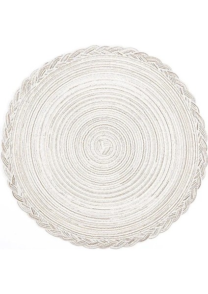 Bej Dantel Çapı 30 cm Yuvarlak Dokuma Iskandinav Tarzı Kaymaz Placemat Coaster Yalıtım Dolgu Kupa Bardak Masa Mat Ev Dekor Peçete Mutfak Aksesuarları (Yurt Dışından)