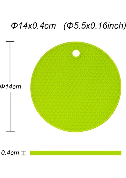 Yuvarlak Mat S4 1 Adet 25 Stil Silikon Mat 230°C Isıya Dayanıklı Pot Tutucuyemek Masası Placemat Kaymaz Pot Tutucu Bardak Altlığı Mutfak Aksesuarları (Yurt Dışından)
