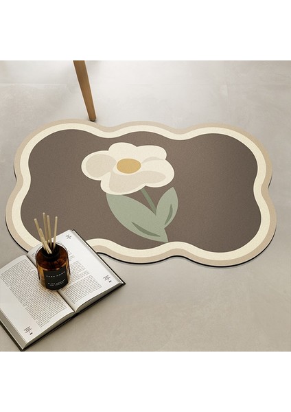 B Drenaj Pedi L 40 x 50CM Düzensiz Süper Emici Mat Mutfak Tezgahı Kahve Drenaj Pedi Hızlı Drenaj Aracı Sofra Takımı Kaymaz Pedler Bulaşık Kurutma Servis Altlığı (Yurt Dışından)