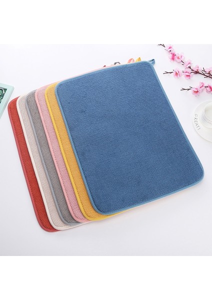 Sarı 30X40CM Masa Bulaşık Kurutma Makinesi Mat 30*40CM Dikdörtgen Bulaşık Kurutma Paspasları Drenaj Pedi Izgara Su Filtresi Isıya Dayanıklı Masa Placemat Mutfak Aletleri (Yurt Dışından)