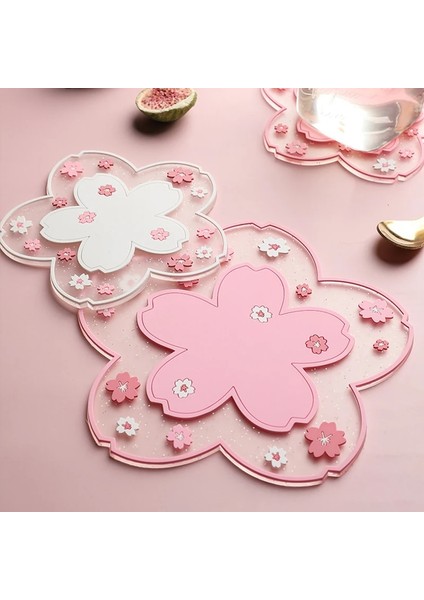 Beyaz L 1 Adet Kawaii Japonya Tarzı Sakura Kahve Fincan Altlığı Kiraz Çiçeği Isı Yalıtımlı Masa Mat Çay Süt Kupa Ev Dekorları (Yurt Dışından) fiyatları