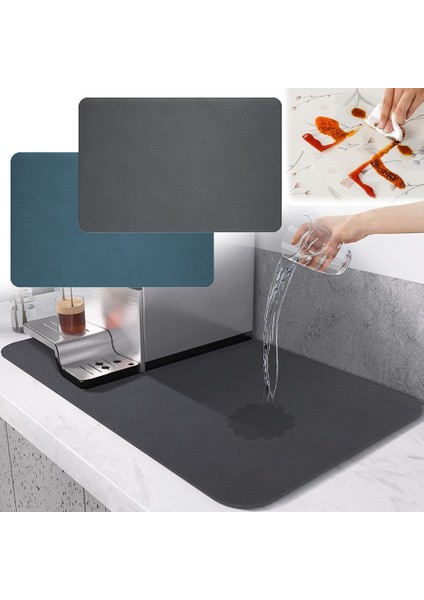 F 30X40 cm Süper Emici Kahve Bulaşık Mat Mutfak Tezgahı Drenaj Pedi Hızlı Tahliye Aracı Banyo Lavabo Için Su Geçirmez Kaymaz (Yurt Dışından) fiyatları