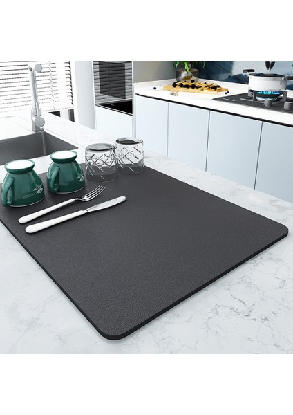 F 30X40 cm Süper Emici Kahve Bulaşık Mat Mutfak Tezgahı Drenaj Pedi Hızlı Tahliye Aracı Banyo Lavabo Için Su Geçirmez Kaymaz (Yurt Dışından) fırsatları