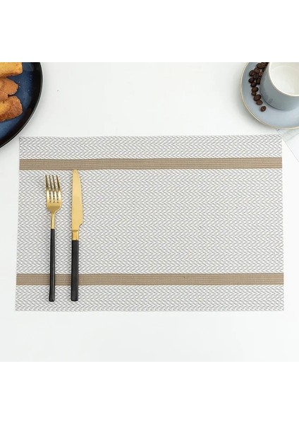 Beyaz 30X45 cm 2 Adet Set 4 Pvc Placemat Yemek Masası Mat Seti Çarşaflar Yer Mat Aksesuarları Bardak Şarap Dekoratif Mat Placemats Masa Için (Yurt Dışından)