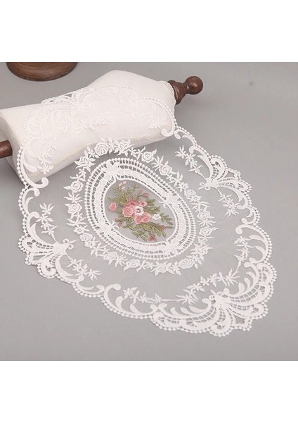 Pk 43X30CM 1 Adet Yemek Masası Örtüsü Işlemeli Masa Örtüsü Zarif Yuvarlak Dantel Masa Örtüsü Kahve Altlıkları Peçete Parti Düğün Dekorasyon (Yurt Dışından)