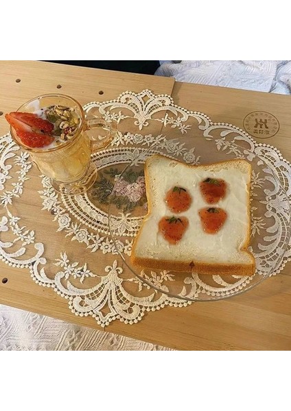 Pk 43X30CM 1 Adet Yemek Masası Örtüsü Işlemeli Masa Örtüsü Zarif Yuvarlak Dantel Masa Örtüsü Kahve Altlıkları Peçete Parti Düğün Dekorasyon (Yurt Dışından)