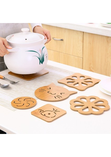 Aa Ev Ahşap Karikatür Yalıtım Mat Masa Mat Kaymaz Tencere Nihalesi Yaratıcı Sevimli Mat Çay Altlığı Kase Ped Coaster Mutfak Aksesuarları (Yurt Dışından) fiyatları