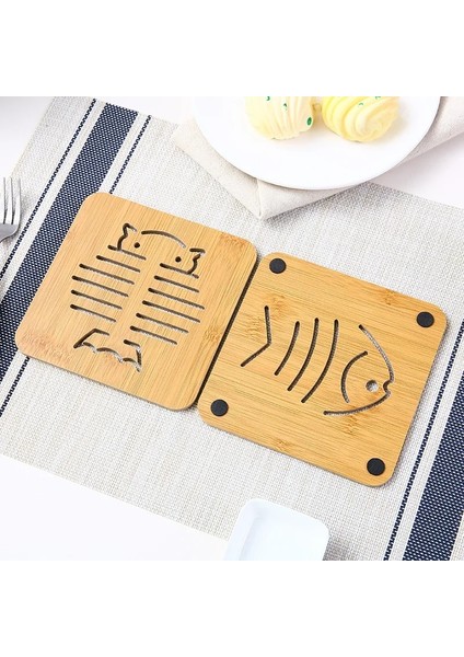 Aa Ev Ahşap Karikatür Yalıtım Mat Masa Mat Kaymaz Tencere Nihalesi Yaratıcı Sevimli Mat Çay Altlığı Kase Ped Coaster Mutfak Aksesuarları (Yurt Dışından) indirimleri