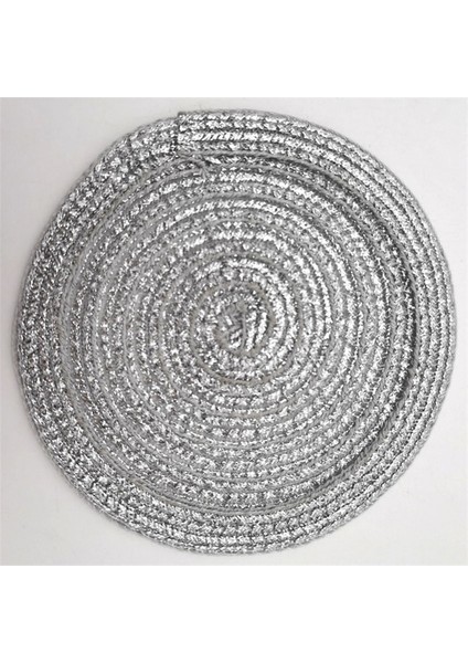 2CD-51009-010 18 cm Yuvarlak Pamuk Dokuma Iskandinav Kaymaz Mutfak Aksesuarları Placemat Coaster Yalıtım Pedi Kahve Fincanı Masa Mat Peçete Ev 51009 (Yurt Dışından)