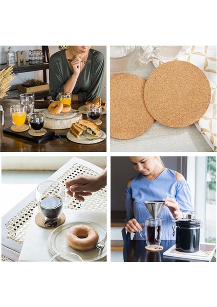 Round-1pcs 10X10CM Hp Cork Coaster Kazınmış Sihirli Sembol Çay Kahve Kupa Içecek Tutucu Mutfak Için Doğal Ahşap Mat Sofra Yuvarlak Içecek Coaster (Yurt Dışından)
