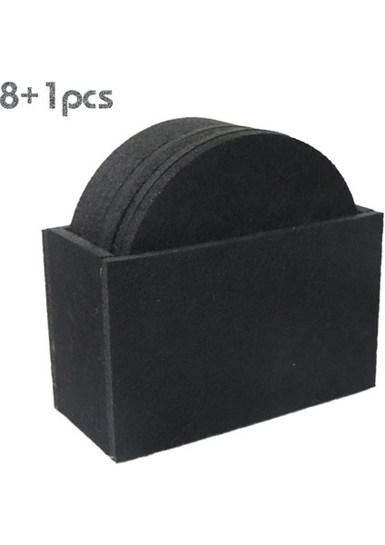 Siyah Yuvarlak 14 + 1 Adet Emici Yuvarlak Altıgen Keçe Coaster Fincan Mat Pad Saklama Kutusu Kase Kupa Cam Plaka Yaratıcı Placemats Içecek Aksesuarları (Yurt Dışından)