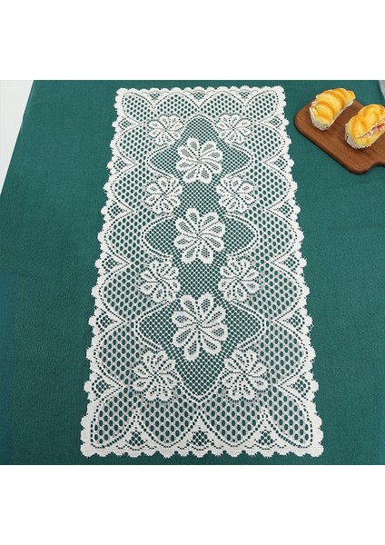 I 45X30 cm Dantel Iskandinav Basit Masa Mat Dantel Dikdörtgen Yuvarlak Akşam Yemeği Mat Dairesel Isı Yalıtımı Kahve Fincanı Coaster Ev Dekoratif Peçete (Yurt Dışından)