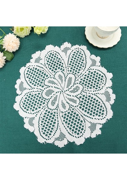 I 45X30 cm Dantel Iskandinav Basit Masa Mat Dantel Dikdörtgen Yuvarlak Akşam Yemeği Mat Dairesel Isı Yalıtımı Kahve Fincanı Coaster Ev Dekoratif Peçete (Yurt Dışından)