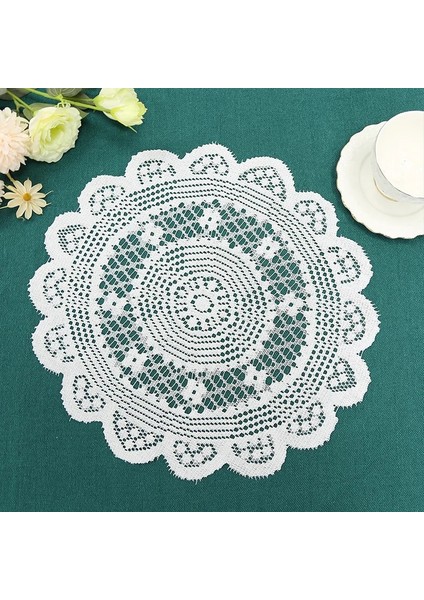 I 45X30 cm Dantel Iskandinav Basit Masa Mat Dantel Dikdörtgen Yuvarlak Akşam Yemeği Mat Dairesel Isı Yalıtımı Kahve Fincanı Coaster Ev Dekoratif Peçete (Yurt Dışından)