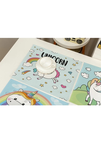 Stil 4 42X32CM 42X32CM Karikatür Pembe Masa Mat Unicorn Bireysel Placemats Bardak Altlığı Seti Masa Üzerinde Pad Fincan Pedi Yemek Masası Için Yer Paspasları (Yurt Dışından) fırsatları