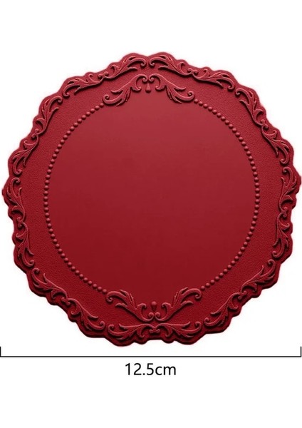 A5 Gösterildiği Gibi Dantel Silikon Bardak Servis Altlığı Kabartma Alt Kaymaz Masa Dekorasyon Mat Mutfak Aksesuarları Yuvarlak Bardak Mat Sofra Pedi (Yurt Dışından)