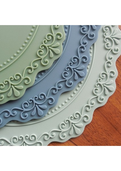 A5 Gösterildiği Gibi Dantel Silikon Bardak Servis Altlığı Kabartma Alt Kaymaz Masa Dekorasyon Mat Mutfak Aksesuarları Yuvarlak Bardak Mat Sofra Pedi (Yurt Dışından) modelleri