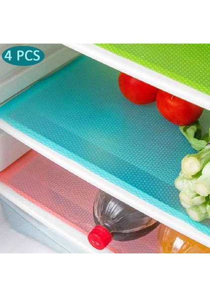 Mavi 3 Adet 45X29 cm Buzdolabı Pedi Yıkanabilir Buzdolabı Paspasları Gömlekleri Su Geçirmez Buzdolabı Pedleri Mat Mutfak Rafları Çekmece Masa Paspasları Buzdolabı Astarı (Yurt Dışından)