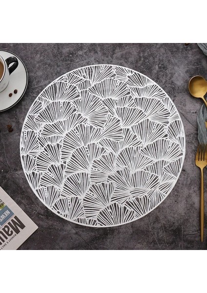 Stil 10 Bir Boyut Masa Mat Çiçek Altın Pvc Placemat Hollow Yalıtım Coaster Pedleri Masa Kase Ev Noel Modern Stil Dekor Isıya Dayanıklı (Yurt Dışından)