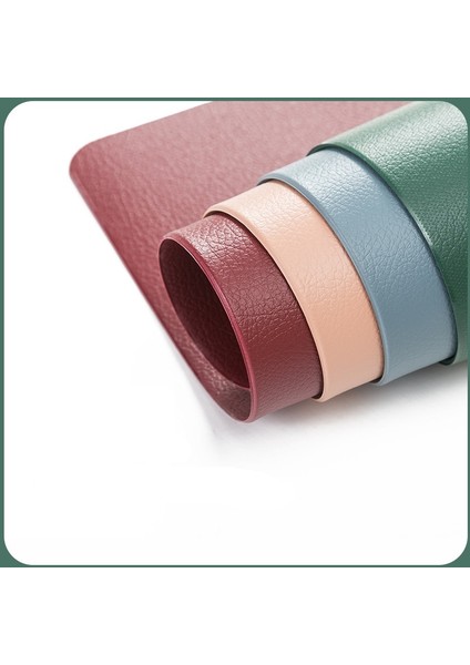 Yeşil 4 Takım 4/6/8/10 Suni Deri Placemats Seti Isıya Dayanıklı Kolay Temizlenebilir Kaymaz Dikdörtgen Mat Mutfak Yemek Masası Süslemeleri Için (Yurt Dışından)