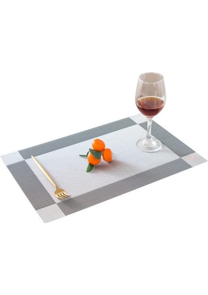 HG-CD010-05 6 Adet 4/6 Adet Masa Mat Seti Kaymaz Kase Ped Bardak Altlığı Takımı Yıkanabilir Pvc Yemek Masası Placemats Modern Ev Dekorasyon Aksesuarları (Yurt Dışından)