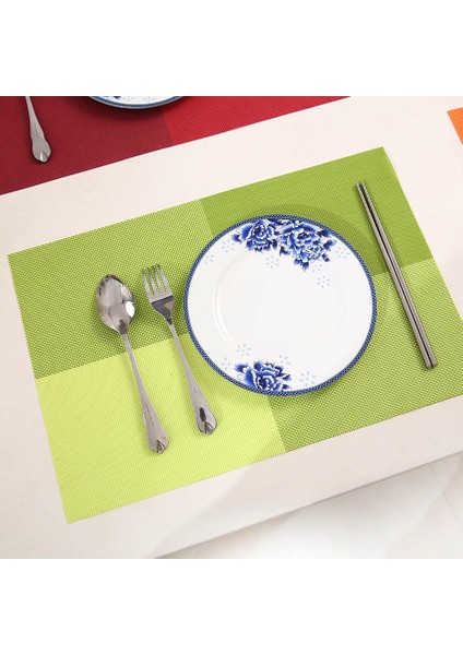 Siyah 4 Adet Set Whq 4 Adet/takım Placemats Pvc Masa Mat Renk Bloğu Yemek Disk Pedleri Bardak Şömine Napperon 30*45 cm Plaka Bar Tapete De Lugar (Yurt Dışından) indirimleri