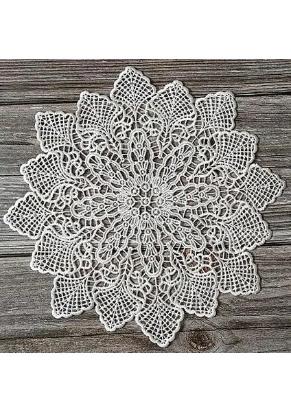 Beyaz 8 Yuvarlak 20 cm Yenı Yuvarlak Dantel Ayçiçeği Nakış Placemat Bardak Altlığı Mutfak Düğün Noel Masa Yer Mat Bez Ped Yeni Yıl Bardak Altlığı Peçete (Yurt Dışından)