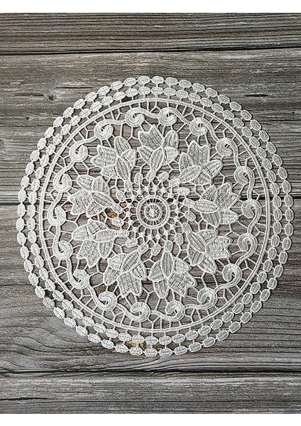 Beyaz 8 Yuvarlak 20 cm Yenı Yuvarlak Dantel Ayçiçeği Nakış Placemat Bardak Altlığı Mutfak Düğün Noel Masa Yer Mat Bez Ped Yeni Yıl Bardak Altlığı Peçete (Yurt Dışından)