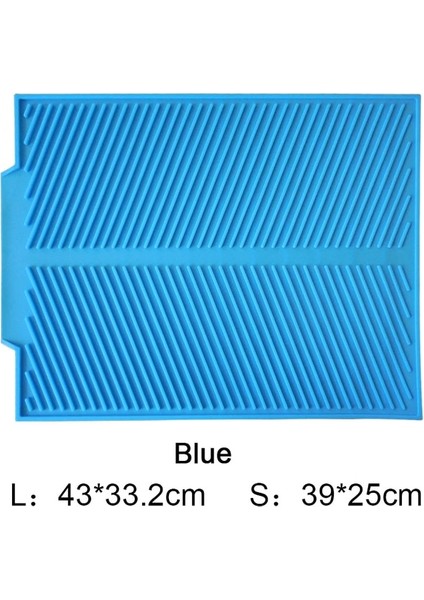 L 43X33.2CM Mavi Resim Olarak Silikon Bulaşık Kurutma Paspasları Kalınlık Isıya Dayanıklı Trivet Damlama Tepsisi Bardak Altlıkları Kaymaz Pot Tutucu Masa Mutfak Aksesuarları (Yurt Dışından)