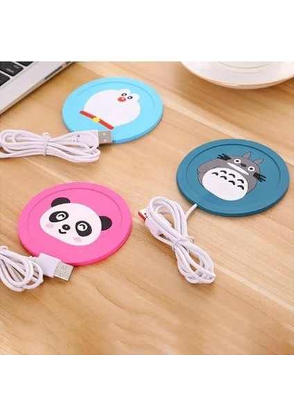 Gökyüzü Mavi Yeni Sıcak Kullanışlı USB Güç Kaynağı Ofis Çay Kahve Fincanı Kupa Karikatür Isıtma Mat Isıtıcı Ped Elektrik Yalıtım Coaster (Yurt Dışından) indirimleri