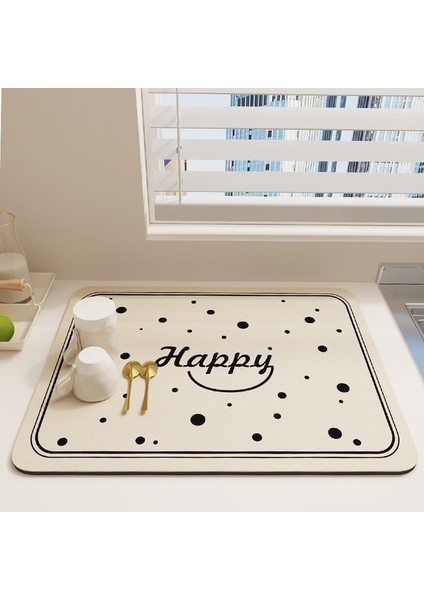 D 40X50CM Mutfak Bar Bulaşık Kurutma Mat Kahve Makinesi Emici Masa Placemat Isıya Dayanıklı Ped Tezgah Su Bardağı Drenaj Kurutma Pedi (Yurt Dışından)