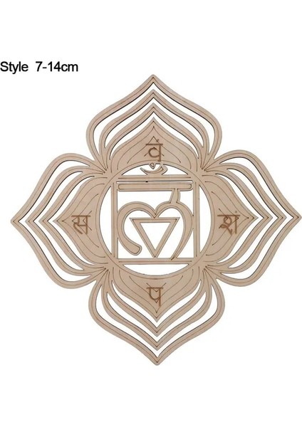 Stil 7-14 cm 14 cm Ahşap Duvar Burcu Yaşam Şekli Çiçek Lazer Kesim Ahşap Duvar Sanatı Ev Dekor Bardak Zanaat Yapımı Kutsal Geometri Süsleme (Yurt Dışından)