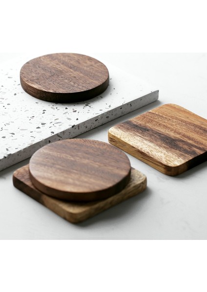Kare 1 Adet Ahşap Coaster Kare Yuvarlak Kupa Bardak Kahve Çay Bardağı Paspaslar Masa Mat Pad Ahşap Içecek Bardak Placemats Masa Aksesuarları (Yurt Dışından) modelleri