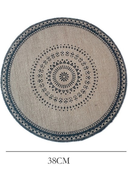 2CD-51001-017 Yuvarlak 38 cm Iskandinav Tarzı Kaymaz Mutfak Placemat Coaster Pamuk Keten Nakış Ped Bulaşık Kahve Fincanı Masa Mat Ev Dekor 51001 (Yurt Dışından) modelleri