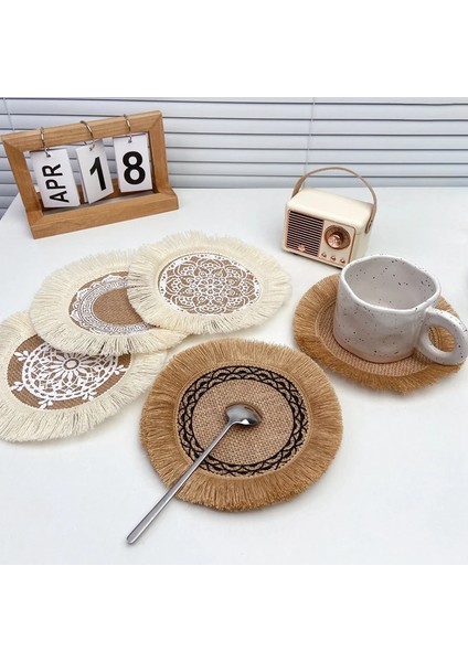S6 19 cm Ev Yaratıcı Örgü Coaster Yeni Sıcak Doğal Jüt Kaymaz Paspaslar El Dokuması Isı Yalıtımı Nem Geçirmez Ev Aksesuarları (Yurt Dışından) fiyatları