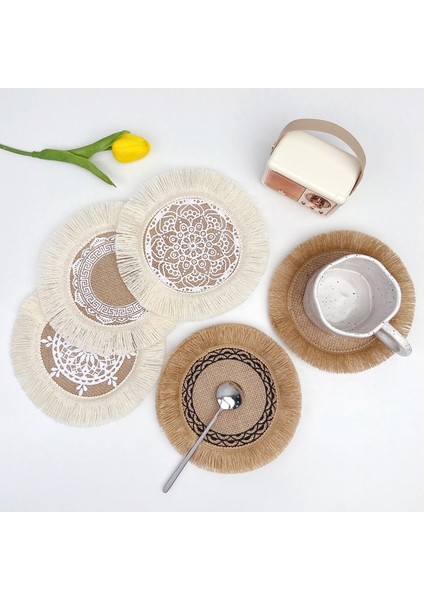 S6 19 cm Ev Yaratıcı Örgü Coaster Yeni Sıcak Doğal Jüt Kaymaz Paspaslar El Dokuması Isı Yalıtımı Nem Geçirmez Ev Aksesuarları (Yurt Dışından) fırsatları