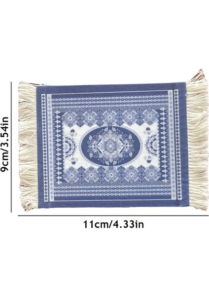 Kırmızı 9X11 cm Mini Farsça Dokuma Halı Mat Mousepad Retro Tarzı Halı Desen Fincan Dizüstü Bilgisayar C Mouse Pad Saçaklı Ev Ofis Masası Dekor Zanaat (Yurt Dışından)