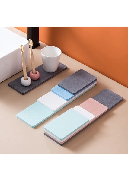 B6 S Emici Diatomit Coaster Nordic Ins Banyo Rafı Çabuk Kuruyan Sabunluk Kaymaz Su Bardağı Altlığı Mildewproof Masa Altlığı (Yurt Dışından)
