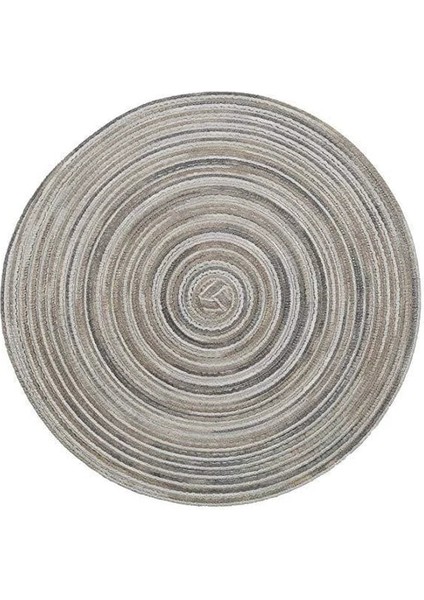 Grayc 6 Adet 11 cm 6 Adet/takım Keten Placemats Akşam Yemeği Masa Pedi Masa Coaster Mat Kahvaltı Boho Placemat Yuvarlak Masa Placemat Saman Isı Placemat (Yurt Dışından)