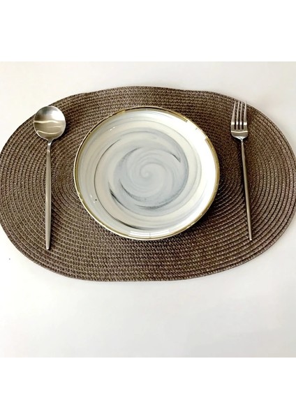 R Oval 6 Adet 4 Adet Oval Isı Yalıtımı Kaymaz Placemat Yemek Masası Kase Bulaşık Pedi Mat Su Geçirmez Set De Masa Mutfak Placema (Yurt Dışından)