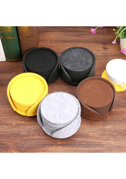 D 10 Adet 10 Adet/takım Yuvarlak Keçe Içecek Bardak Yaratıcı Kupalar Bardak Paspaslar Isı Yalıtım Pedleri Masa Süsü Eve Taşınma Hediye Çay Placemat (Yurt Dışından) fırsatları