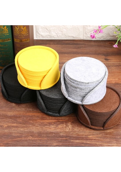 D 10 Adet 10 Adet/takım Yuvarlak Keçe Içecek Bardak Yaratıcı Kupalar Bardak Paspaslar Isı Yalıtım Pedleri Masa Süsü Eve Taşınma Hediye Çay Placemat (Yurt Dışından) indirimleri