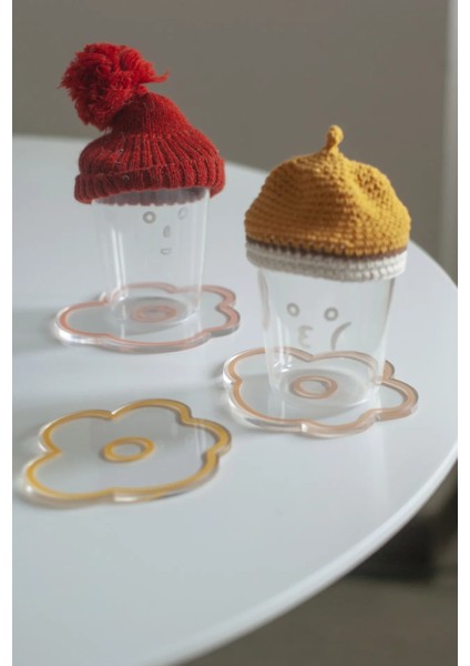 Stil 7 Kore Ins Renkli Akrilik Su Geçirmez Coaster Yalıtım Fincan Altlığı Kahve Süt Su Mat Çiçek Çilek Payet Anti Kayma 1 * Pc (Yurt Dışından) indirimleri